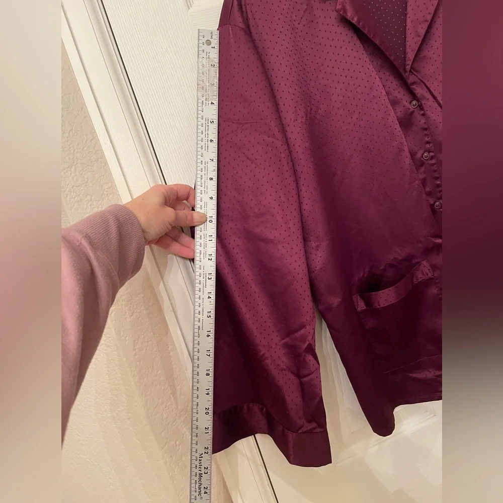 Nordstrom Deep Purple Women's PJ Top Silky.‎